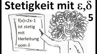 Gleichmäßige  Epsilon  Delta Definition der Stetigkeit fx2x1 ist gleichmäßig stetig 5 [upl. by Lleon]