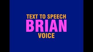 Text to Speech Voice BRIAN VOICE from Ivona ☺ DOWNLOAD LINK BELOW [upl. by Sydalg]