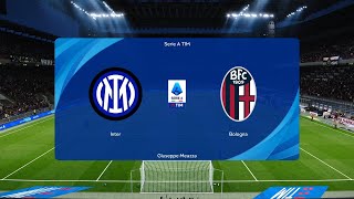 Inter Milan vs Bologna  Giuseppe Meazza Stadium  202324 Coppa Italia  PES 2021 [upl. by Sone]