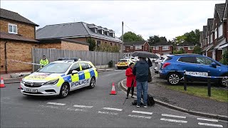 Police cordon off Bushey crime scene where three women found dead  AFP [upl. by Mouldon]