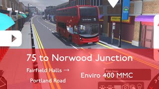 75 to Norwood Junction  New Intelligent Speed Assist Update ISA [upl. by Ylerebmik774]