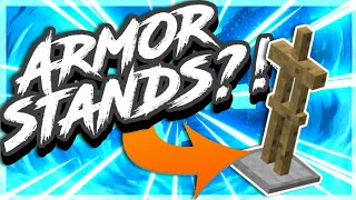 HOW TO MAKE ARMOR STAND IN MCPE Minecraft PE [upl. by Assirem]