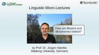 MOR021  Linguistic MicroLectures Morphs and Morphemes [upl. by Aihtenak970]