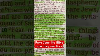 Fake Jews the Bible says they are liars [upl. by Onairotciv744]