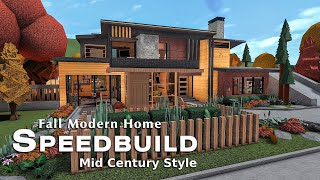 Bloxburg Fall Modern Home Speedbuild [upl. by Sydel682]