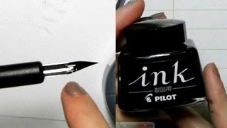 Ink Tutorial GPens Maru Pens Pilot Ink Kaimei Ink Deleter Ink [upl. by Darrin]