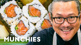 How To Make Sushi with Iron Chef Morimoto [upl. by Fidelis]