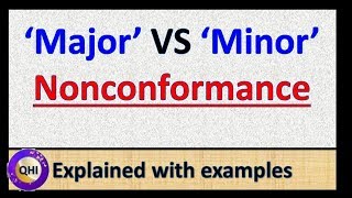 Major VS Minor Non Conformance NC – Explained with examples [upl. by Ahk]