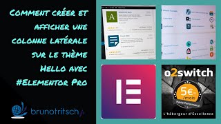 WordPress  comment créer et afficher une colonne latérale sur le thème Hello avec Elementor Pro [upl. by Adniram560]