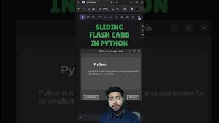 sliding Flash Cards in python coding python programming [upl. by Divine]