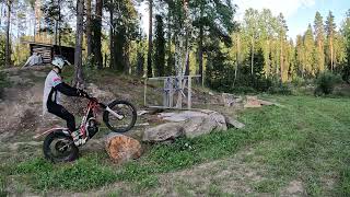 Backyard Trials Obstacles Gasgas txt 300 amp Scorpa sy 200f [upl. by Dorcas]