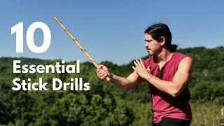 10 Essential Escrima Stick Fighting Drills You Need to Know  Single and Double Stick [upl. by Arreit209]