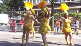 Notting Hill Carnival Parade 2013 Samba Dancers London UK Part I [upl. by Itnavart]