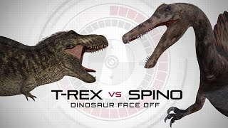 TRex vs Spinosaurus Fight Simulation  3D FaceOff InDepth Analysis [upl. by Ettenahs646]