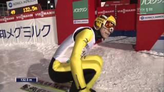 Sapporo 2014 Noriaki Kasai 1325 m 1 seria [upl. by Boar]