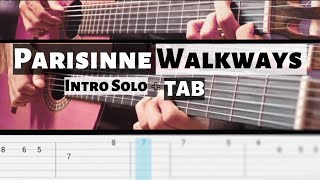 Parisinne Walkways  Gary Moore  Intro solo with tab  Guitar Tutorial  آموزش گیتار [upl. by Zohara]