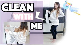 CLEAN WITH ME 9 Months Pregnant Nesting Edition [upl. by Raseda]