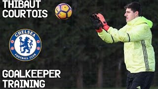 Thibaut Courtois  Goalkeeper Training  Chelsea Fc [upl. by Nodnarb486]