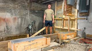 Restoring A 7000 Mansion Finishing The Basement Rebuild Pouring Foundation [upl. by Anirdna819]