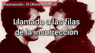 Insurrección  El Último de la Fila letra [upl. by Ellehsim]