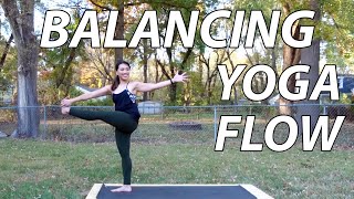 15 Minute Balancing Yoga Flow for Strong Legs Ankles amp Feet 🔸 Intermediate Vinyasa Yoga [upl. by Peltier]