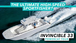 The ultimate highspeed sportfisher Invincible 33 powercat tour  Motor Boat amp Yachting [upl. by Welton]