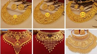 Latest gold necklaces dijain trendy gold youtube goldnecklace latest [upl. by Avram]