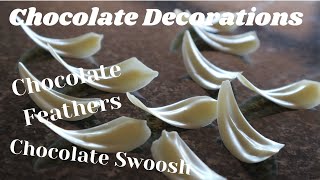 Chocolate Decoration Part 2 Petals  Feathers and Swoosh [upl. by Pedrick]