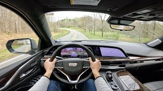 2023 Cadillac Escalade Premium Luxury Platinum  POV Walkaround and Test Drive ASMR [upl. by Amorita996]