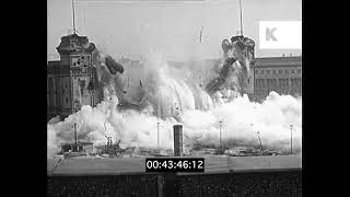 1960 Berlin Germany Demolition of Berlin Anhalter Bahnhof Train Station [upl. by Onifur782]