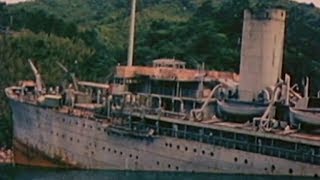 Japanese troopship Teiritsu Maru beached in Maizuru [upl. by Ahsatel]