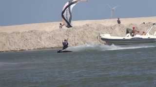 Kitesurfen op IJburg Centrumeiland Amsterdam [upl. by Marris195]