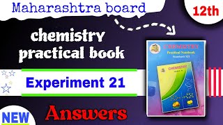 class 12 practical book  12th chemistry practical Experiment No21 Mixture No2 chemistry [upl. by Emelyne645]