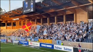 Support Malmö Fans at Studenternas IP  Allsvenskan IK Sirius Fotboll vs Malmö FF 34 [upl. by Ativel]