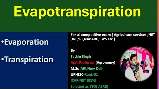 Evapotranspiration  TranspirationEvaporation agricultureagronomyviral icareducation farmers [upl. by Lecram283]