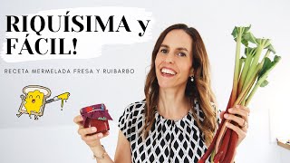 Receta MERMELADA casera de fresa y ruibarbo 🍓 Omas Rezept 😋 [upl. by Kcirdderf987]