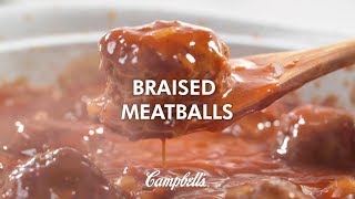 Campbells Braised Meatballs Recipe [upl. by Edith]