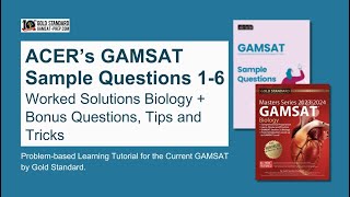 ACERs GAMSAT Sample Questions 16 Worked Solutions Biology  Bonus Questions Tips and Tricks [upl. by Rocky134]