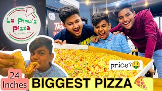 BIGGEST PIZZA EVER 🍕😋  La pinoz pizza  MONSTER PIZZA  24 INCH  PRICE [upl. by Sperling]