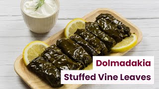 Dolmadakia Stuffed Vine Leaves with Rice [upl. by Sergent313]