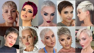 Undercut Pixie Asymmetrical Pixie Cut Ideas That Make A Statement Short Pixie Hairstyles 2024 [upl. by Leigh815]