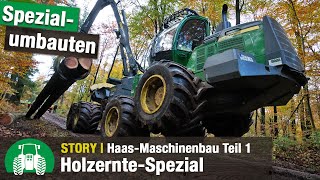 John Deere Forsttechnik  Waldarbeit mit Haas Maschinenbau Teil 1  HarvesterRückezug  Lauer Forst [upl. by Annairam]