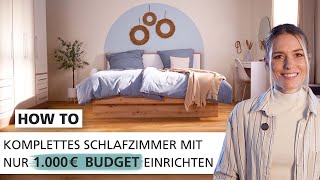 Schlafzimmer mit nur 1000 Euro Budget einrichten  How to  INTERIYEAH [upl. by Paluas531]