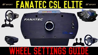 My Wheel Settings Guide For the Fanatec CSL Elite [upl. by Matta]