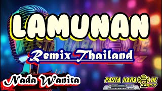 LAMUNAN  Karaoke Koplo Nada Wanita REMIX THAILAND KARAOKE [upl. by Aleahc]