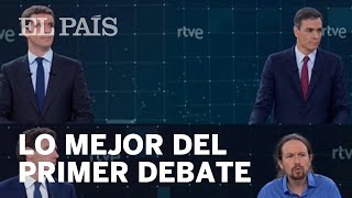 Los MEJORES MOMENTOS del DEBATE ELECTORAL de TVE  ELECCIONES 28A [upl. by Annawahs]