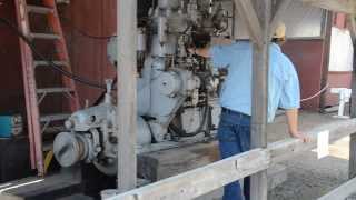 Antique Marine Engine show Mystic 2013 Wichmann semi diesel [upl. by Gerg57]