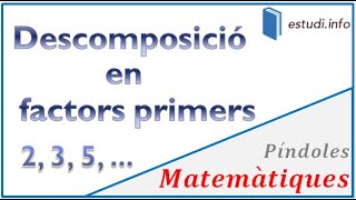 Descomposició en factors primers [upl. by Delaryd]