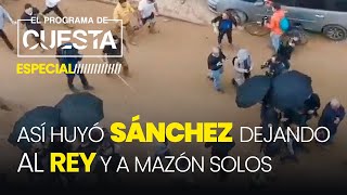 Así huyó Sánchez dejando al Rey y Mazón solos recibiendo los insultos de las víctimas de la DANA [upl. by Eyar58]