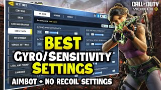 New Aimbot SensitivityGyroscope Settings For Cod Mobile📲 MP amp BR 2024 [upl. by Hart44]